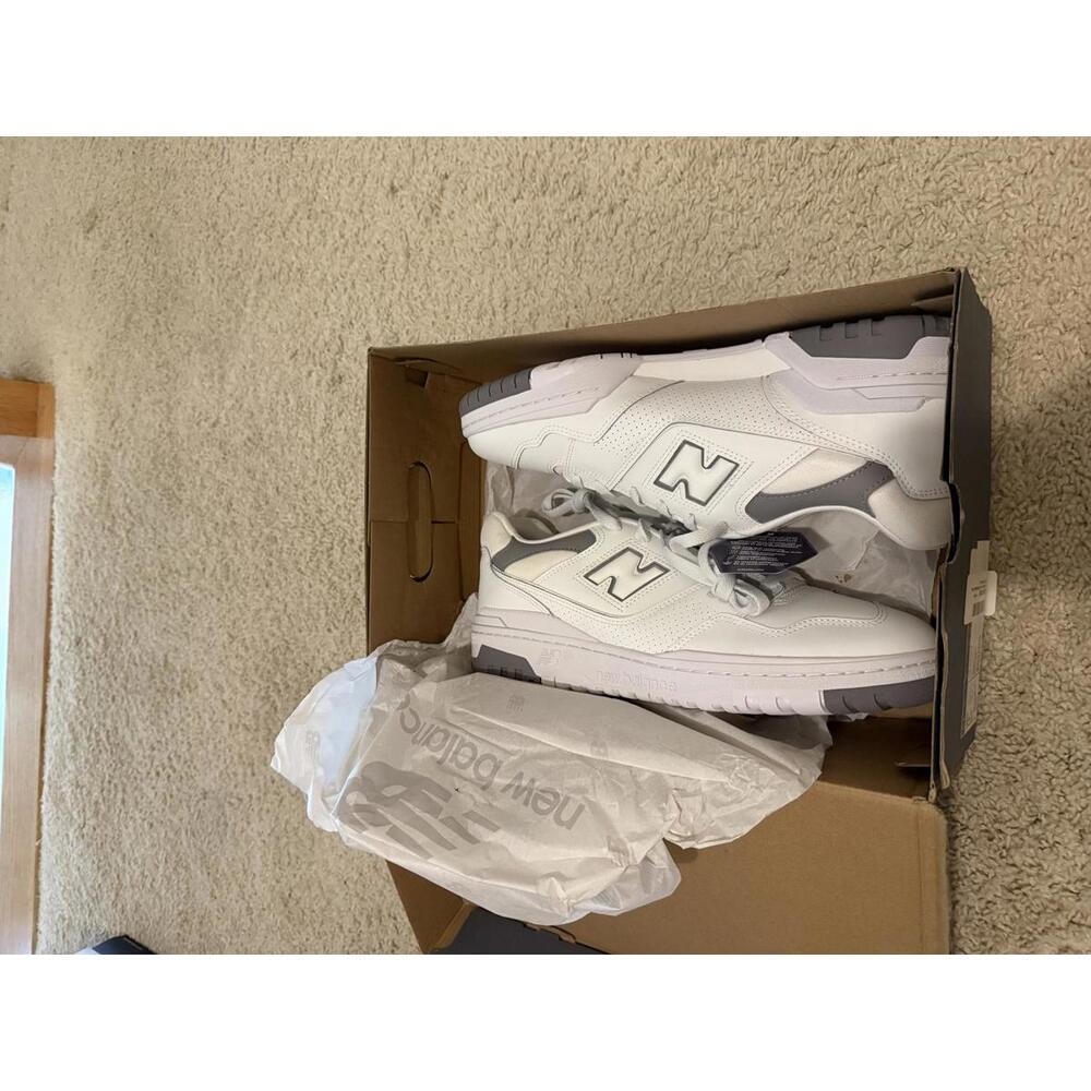 New balance 550 mens white shadow grey size 13